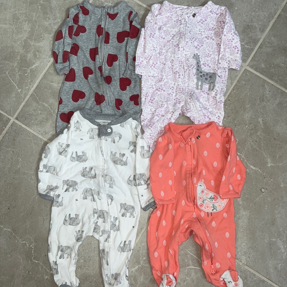 0-3 month baby footie sleep & plays